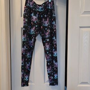 CVG Cosmic Kitty full length leggings womans size Medium! NEW!!